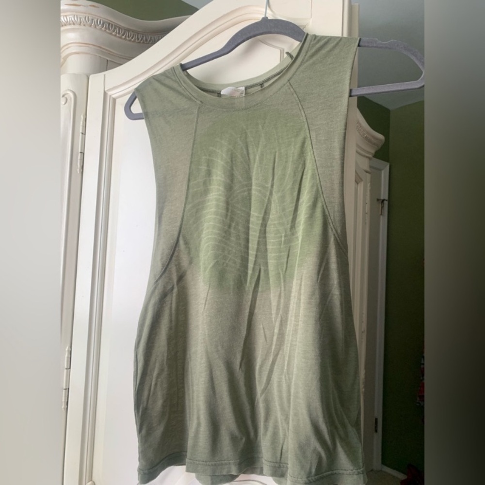 Free People Movement Sheer Green Work Out Tank